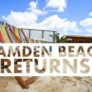 Premietanie na pláži Camden Beach