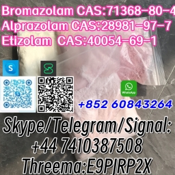 Bromazolam CAS:71368-80-4 Alprazolam CAS:28981-97-7 Etizolam  CAS:40054-69-1 Skype/Telegram/Signal: +44 7410387508 Threema:E9PJRP2X