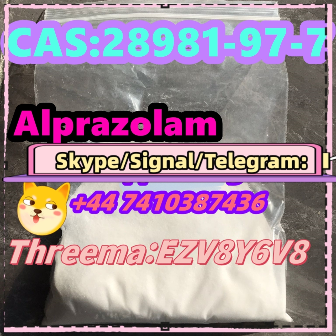 Alprazolam CAS:28981-97-7-1-2-3-4-5-6-7-8-9-10-11-12-13-14-15-16-17-18-19-20-21-22-23-24 24-04-30