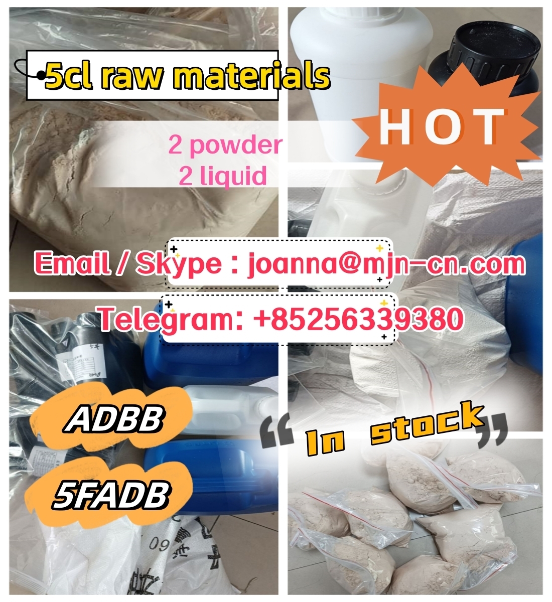 Raw Materials 5CLADBA supplier Telegram : +85256339380-1-2-3-4 2024-06-27